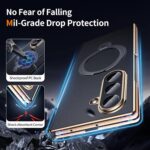 Magnetic for Samsung Galaxy Z Fold 6 Case Luxury Leather [Hinge Protection] Built-in [Screen Protector] [Fit for MagSafe] Zfold 6 Case with Kickstand & Ring Holder Black - Image 7