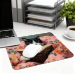Cow Cat Mouse Pad - Librarian Bookish Book Lovers Gifts, Cat Office Desk Decor Accessories, Waterproof Non-Slip Rubber Base Girly Mousepad for Wireless Mouse 7.9x9.5 Inch - Image 6