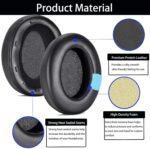 Replacement XB910N Ear Pad Cushions for Sony WH-XB910N / WHXB910N Wireless Bluetooth Extra Bass Noise Cancelling Headphone & Softer Protein Leather Memory Foam Earpads Headset (Black) - Image 3