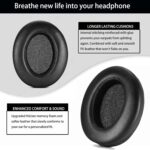 Replacement XB910N Ear Pad Cushions for Sony WH-XB910N / WHXB910N Wireless Bluetooth Extra Bass Noise Cancelling Headphone & Softer Protein Leather Memory Foam Earpads Headset (Black) - Image 5