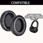 Replacement XB910N Ear Pad Cushions for Sony WH-XB910N / WHXB910N Wireless Bluetooth Extra Bass Noise Cancelling Headphone & Softer Protein Leather Memory Foam Earpads Headset (Black) - Image 6