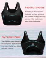 RUNNING GIRL High Impact Sports Bras for Women,Racerback Running Bra Workout Crop Tank Tops Longline Sports Bra Push up - Image 6