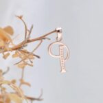 Paialco Rose Gold Plated Sterling Silver Letter P Initial Pendant Necklace for Women - Image 5