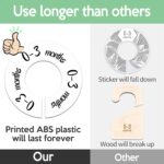 Pro Goleem Baby Closet Dividers Unisex Baby Closet Organizer for Nursery Baby Clothes Size Age Dividers Fits 1.5" Rod 6 PCS - Image 6