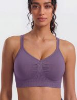 WANAYOU Sports Bras for Women, Strappy Cross Back Sports Bra Padded Medium Support Workout Bras for Athletic Yoga Gym 3 Pack - Image 3