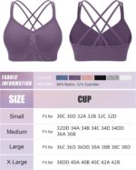 WANAYOU Sports Bras for Women, Strappy Cross Back Sports Bra Padded Medium Support Workout Bras for Athletic Yoga Gym 3 Pack - Image 7