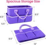 Godery Desktop Tote and Organizer, Teacher Helper caddy Bag for Arts, Books, Stationery, Office Desk Organization, Make-up Storage with Handles for Travel (PINK) - Image 5