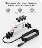 CCCEI 3 Outlet Heavy Duty Surge Protector Power Strip 20 Amp Individual Switches. 12 Gauge Extension Cord, Overload, Ground Protection. Garage Wall Mount Electric Extender, 6FT, Silver. - Image 7