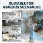 ZZYYZZ Large Metal Wall Decor, Boho Lotus Leaf Metal Wall Decoration, 3D Stacked Flower Wall Art Décor, Nautical Coastal Outdoor Wall Decor, for Living Room Bedroom Dining Room, 52.5" x 26.5" - Image 8