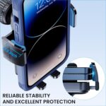 Phone Holders for Your Car [Military Grade Suction Ultra Strong Base] Cell Phone Car Holder 3 in 1 Dashboard/Windshield/Air Vent Hands-Free for iPhone Android - Image 5