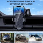Phone Holders for Your Car [Military Grade Suction Ultra Strong Base] Cell Phone Car Holder 3 in 1 Dashboard/Windshield/Air Vent Hands-Free for iPhone Android - Image 8