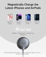 Anker MagSafe Charger Pad, MagGo iPhone 16 Wireless Charging Pad, Qi2 Certified 15W Wireless Charger, Compatible with iPhone 16/16 Plus/16 Pro/16 Pro Max/15/14/13/12 Series (Black, with Adapter) - Image 8