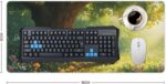 Cute Fox Mouse Pad, Large Extended Desk Mat 40×90cm (16''×36'')， Forest Animal Gaming Mousepad with Non-Slip Rubber Base, Stitched Edges, Water-Resistant for Office Home - Image 3