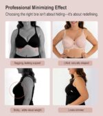 HACI Full Coverage Floral Lace Bra Underwire Plus Size Mesh Sheer See Through Unlined for Heavy Breast Everyday - Image 6