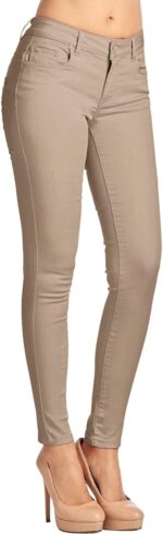 Women's Super Stretch Flexible Fit 5 Pocket Mid Rise Bermuda Pants - Image 5