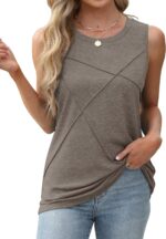 WIHOLL Women's Sleeveless Summer Crewneck Loose Fit Tank Tops - Image 5