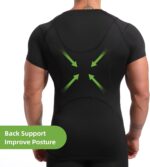 Lgtfy 4D Mens Compression Shirt Short Sleeve, Gynecomastia Tummy Control Back Support Undershirt, Slimming Vest - Image 5