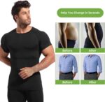 Lgtfy 4D Mens Compression Shirt Short Sleeve, Gynecomastia Tummy Control Back Support Undershirt, Slimming Vest - Image 7