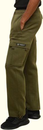 G-Style USA Men's Solid Fleece Heavyweight Cargo Pants - Image 3
