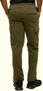 G-Style USA Men's Solid Fleece Heavyweight Cargo Pants - Image 4