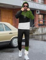 LecGee Men's Tracksuit 2 Piece Athletic Color Block Hoodie and Sweatpants Casual Sweatshirt Joggers Sweatpants Set for Men - Image 6
