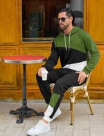 LecGee Men's Tracksuit 2 Piece Athletic Color Block Hoodie and Sweatpants Casual Sweatshirt Joggers Sweatpants Set for Men - Image 8