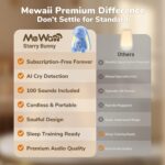 Mom's Choice Awards丨Bunny White Noise Sound Machine Baby for Sleep- AI Cry Detection, 100 Soothing Sounds, 5-Year APP Access Included, Easter Gifts for Baby, Night Light & Sleep Trainer, New Mom Gift - Image 9