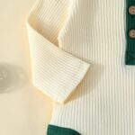 Newborn Baby Boy Clothes Toddler Ribbed Knit Cotton Long Sleeve Romper Long Pant Preemie Solid Color Outfits - Image 5