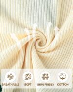 Newborn Baby Boy Clothes Toddler Ribbed Knit Cotton Long Sleeve Romper Long Pant Preemie Solid Color Outfits - Image 7