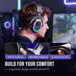 FIFINE Wired USB Gaming Headset: 7.1 Surround Sound - Vibrant Customizable RGB - Game/Chat Balance, Gamer Headphone with Noise Canceling Mic for PC, PS5/PS4, Laptop, Mac - AmpliGame H13BP - Image 5