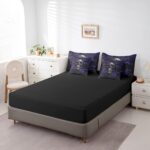 Erosebridal Sugar Skull 7 Pcs Comforter Set Twin,Navy Blue Rose Floral Bedding Set for Kids Boys Girls Teens Adults,Gothic Skeleton Bed in a Bag,Exothic Hippie Horror Bed Sets with Sheet Set - Image 6