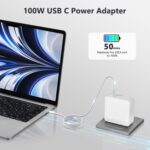 JEIBAO 100W USB C Fast Charger Compatible with Mac Book Pro 16/15/14/13 Inch, Mac Book Air 13 Inch, iPad Pro 2021/2020/2019/2018 Power Adapter for All USB-C Laptops and Phones - Image 6
