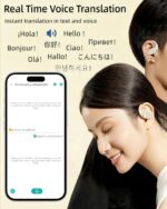 AI Translator Earbuds Real Time - 144 Languages Translating Devices English Spanish Translation Headphone 2 Way Voice Translator Live Talkbuds Wireless Bluetooth Ear Pieces for iPhone Android - Image 3