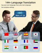 AI Translator Earbuds Real Time - 144 Languages Translating Devices English Spanish Translation Headphone 2 Way Voice Translator Live Talkbuds Wireless Bluetooth Ear Pieces for iPhone Android - Image 4