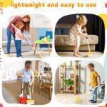 Kids Cleaning Toy Set Toddlers Broom Dust Pan Set for Housekeeping Pretend Play Cleaning Set, Cleaning Toys Gift for Toddlers Girls Boys Age 3-6 Years Old (2PCS - Red and Yellow Set) - Image 3