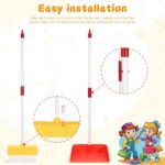 Kids Cleaning Toy Set Toddlers Broom Dust Pan Set for Housekeeping Pretend Play Cleaning Set, Cleaning Toys Gift for Toddlers Girls Boys Age 3-6 Years Old (2PCS - Red and Yellow Set) - Image 5