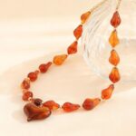 Chunky Heart Penadnt Necklace for Women Statement Boho Puff Heart Necklaces Big Acrylic Beaded Chain Jewelry Gift - Image 7