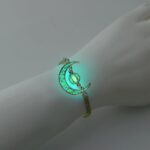EEQQBZ Glow in The Dark Silver Crescent Moon bracelets - Glowing Blue Moon Charm - Magical Fantasy Fairy Glowing bracelets - Glow Jewelry - Image 6