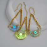 EEQQBZ Glow in The Dark Silver Crescent Moon bracelets - Glowing Blue Moon Charm - Magical Fantasy Fairy Glowing bracelets - Glow Jewelry - Image 8