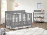 Oxford Baby Harper 4-in-1 Convertible Crib, Dove Gray, GreenGuard Gold Certified - Image 3