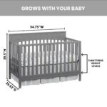 Oxford Baby Harper 4-in-1 Convertible Crib, Dove Gray, GreenGuard Gold Certified - Image 5