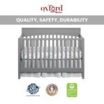 Oxford Baby Harper 4-in-1 Convertible Crib, Dove Gray, GreenGuard Gold Certified - Image 6