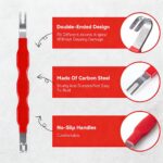 Automotive Electrical Disconnect Pliers Kit 5pc Fuel Line Tool Set Hose Clamp 60° Angled Connector Separator Trim Clip Removal Tools Plug Release & Wire Terminal Remover for Auto Repair - Image 4