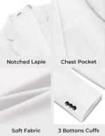 COOFANDY Men's Casual Blazer One Button Sport Coats Lightweight Suit Jacket - Image 7