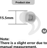 Medium Replacement Earbud Tips Silicone Earbud Caps Compatible with Bose QC20 QC20i SoundSport SIE2i IE2 IE3 Headphone Rubber Tips Earbud Covers 3 Pairs, White - Image 3