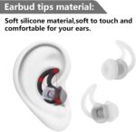 Medium Replacement Earbud Tips Silicone Earbud Caps Compatible with Bose QC20 QC20i SoundSport SIE2i IE2 IE3 Headphone Rubber Tips Earbud Covers 3 Pairs, White - Image 5