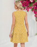 MOLERANI Women Summer Casual Sleeveless Sundress 2026 V Neck Beach Vacation Tiered Dress Button Mini Dresses with Pockets - Image 5