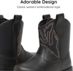 Blikcon Toddler Cowboy Boots for Boys Girls Baby Infant Cowgirl Boots Round Toe All Seasons 6-36 Months (Infant/Toddler) - Image 5