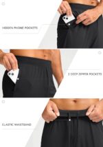 Soothfeel Men's Joggers with Zipper Pockets Golf Joggers Lightweight Sweatpants Athletic Workout Pants for Men Track - Image 5