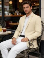 Vssjavun Mens Blazer Casual Sport Coats Slim Fit Two Button Lightweight Suit Jacket Business Jacket - Image 7